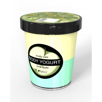 Крем-йогурт двухцветный "Яблоко". 210 г  MILV