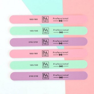 Пилка "Цветная-розовая" IVA nails пр-во Корея 180/180